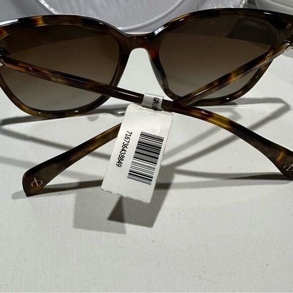 RAG & Bone Polarized Sunglasses RNB1035/ Semi Cat Eye Mocha size 55-17 md-lg NWT - Picture 4 of 12